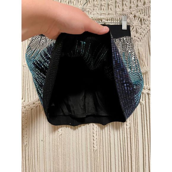 NWT Free People Cascading Sequin Mini Skirt - Picture 3 of 7